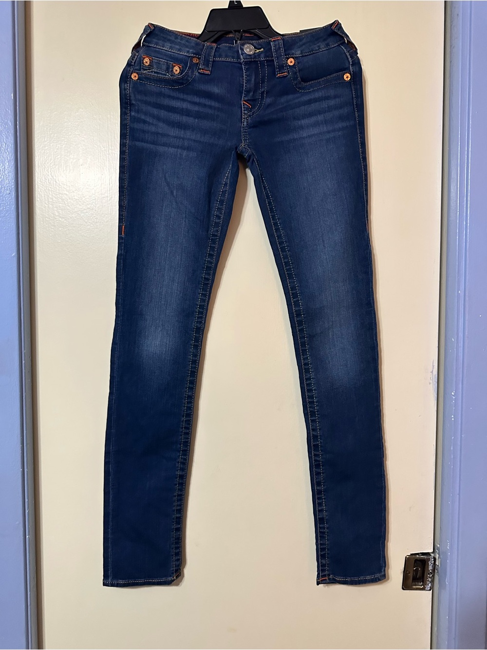True Religion Women's Dark Indigo Skinny Jeans